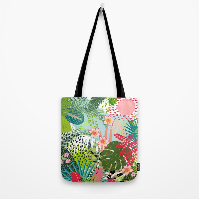 Tropical, Palms, Jungle Prints, Nature Art. Tote Bag Gallery Image 2