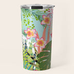 Tropical, Palms, Jungle Prints, Nature Art. Travel Mug Gallery Image 1