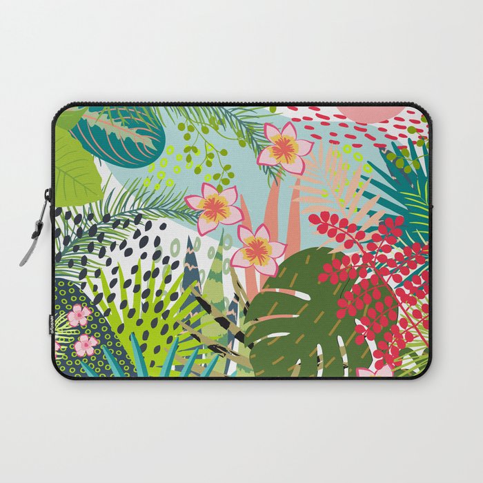 Tropical, Palms, Jungle Prints, Nature Art. Laptop Sleeve Gallery Image 1