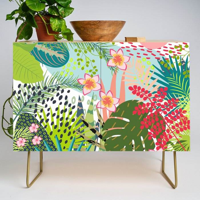 Tropical, Palms, Jungle Prints, Nature Art. Credenza Gallery Image 1