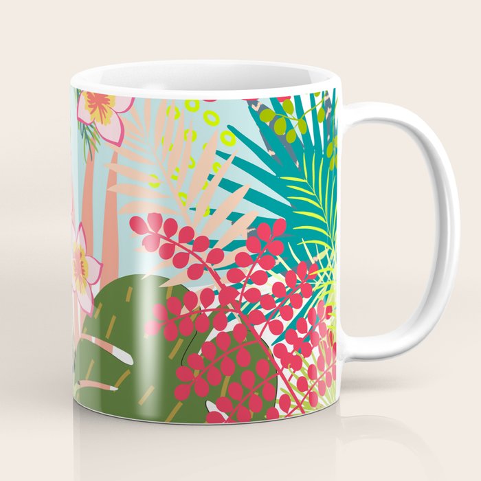 Tropical, Palms, Jungle Prints, Nature Art. Coffee Mug Gallery Image 1
