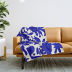 Blue Otomi  Throw Blanket Gallery Image 1