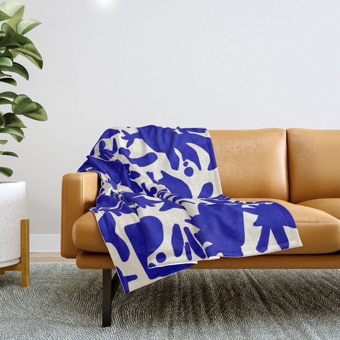 Blue Otomi  Throw Blanket Gallery Image 1