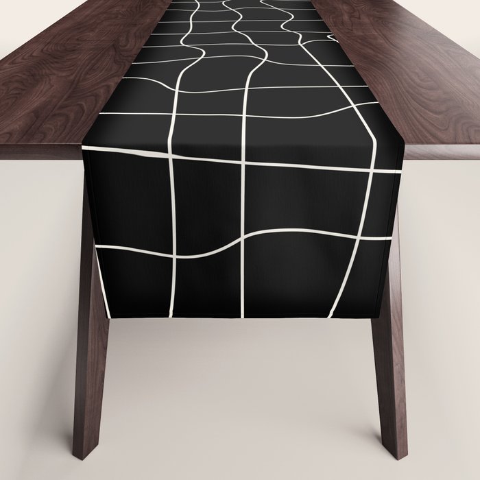 Warp Grid: Midnight Black Edition Table Runner Gallery Image 1