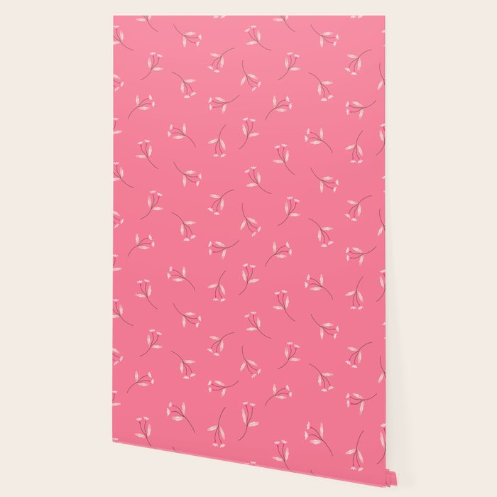 Pressed Posies - Retro Pink Wallpaper Gallery Image 2