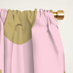 Pale Pink Jonnty Flowers Retro Minimal Floral Pattern Window Curtain Gallery Image 2