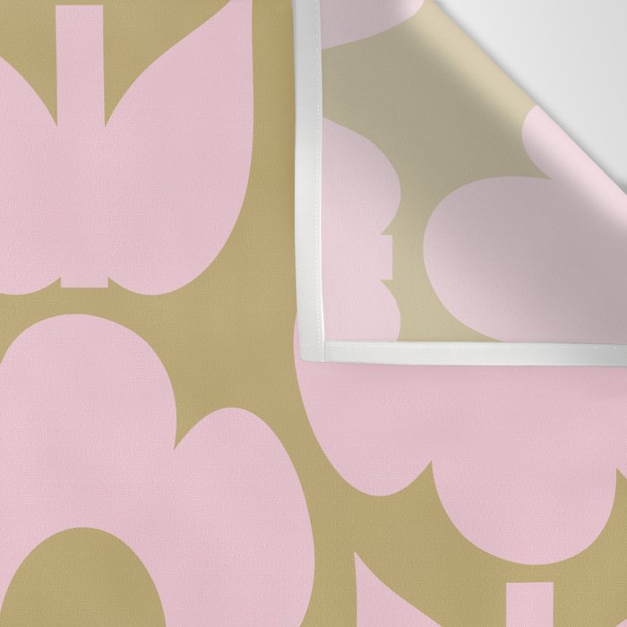 Pale Pink Jonnty Flowers Retro Minimal Floral Pattern Wall Tapestry Gallery Image 3