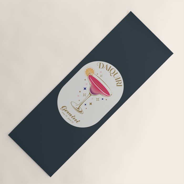 Daiquiri Cocktail Zodiac Sign Yoga Mat Gallery Image 1