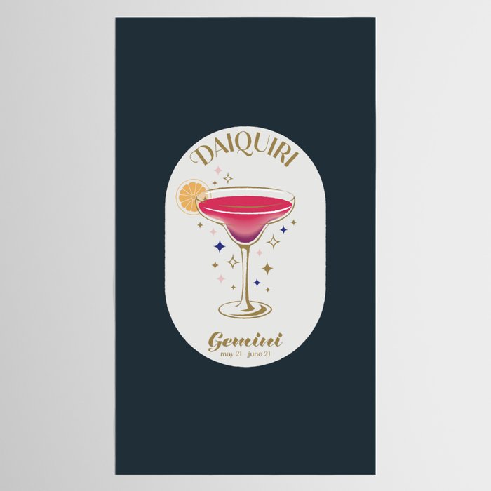 Daiquiri Cocktail Zodiac Sign Tablecloth Gallery Image 2