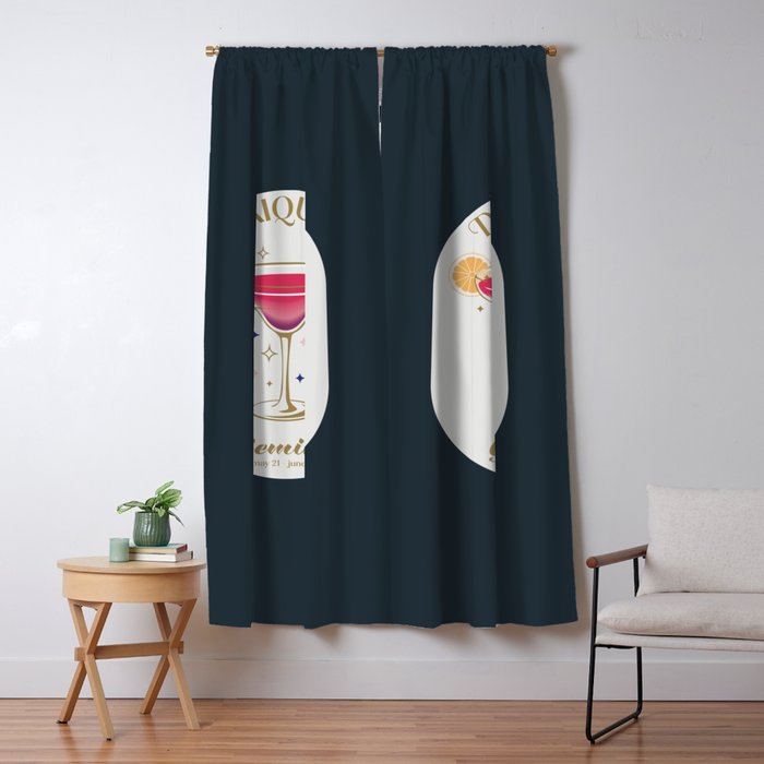 Daiquiri Cocktail Zodiac Sign Window Curtain Gallery Image 5