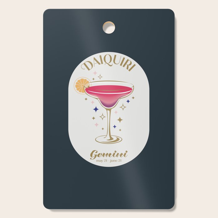 Daiquiri Cocktail Zodiac Sign Cutting Board Gallery Image 1