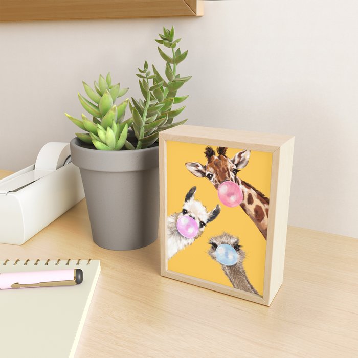 Bubble Gum Gang in Yellow Mini Art Print Gallery Image 2