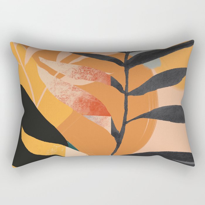 Abstract Art Tropical Leaves 108 Rectangular Pillow Gallery Image 2