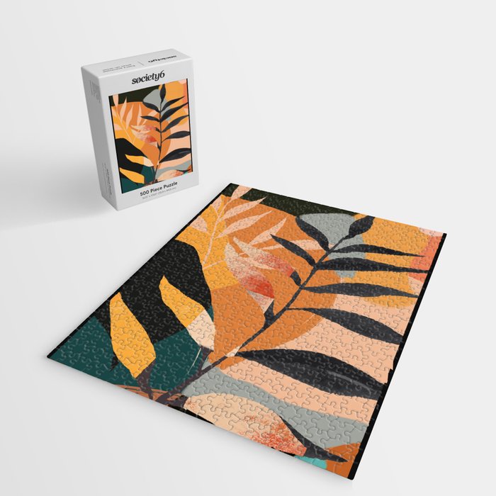 Abstract Art Tropical Leaves 108 Jigsaw Puzzle Gallery Image 2