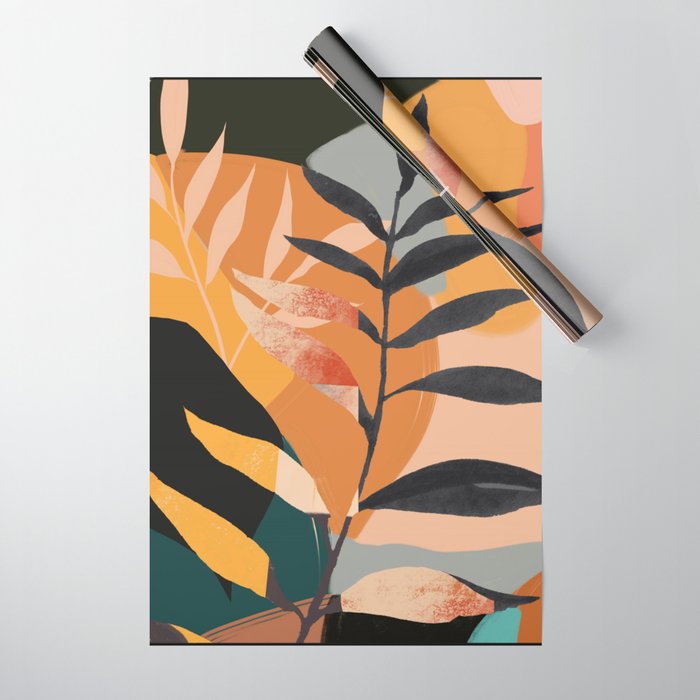 Abstract Art Tropical Leaves 108 Wrapping Paper Gallery Image 1