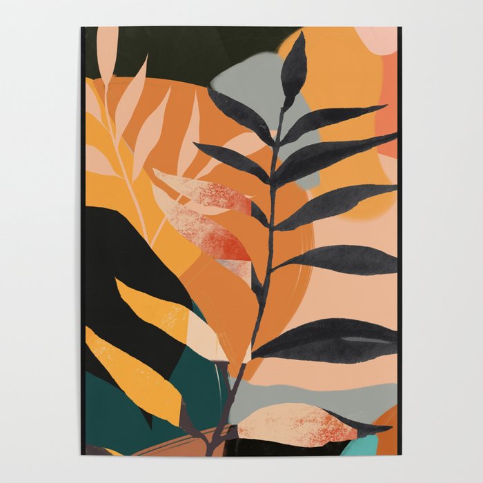 Abstract Art Tropical Leaves 108 Poster Gallery Image 4