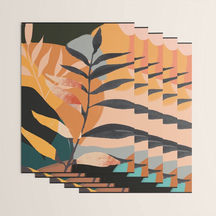 Abstract Art Tropical Leaves 108 Wrapping Paper Gallery Image 3