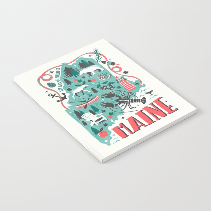 Maine Map Notebook Gallery Image 1