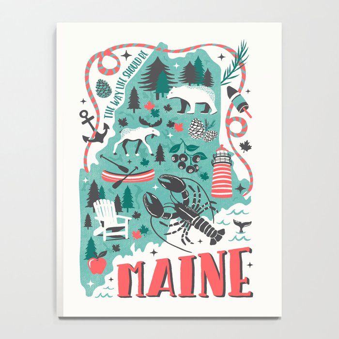 Maine Map Notebook Gallery Image 4