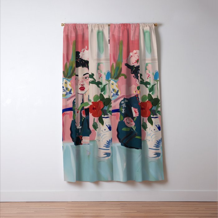 Dreamy Muse in Bloom  Window Curtain Gallery Image 3