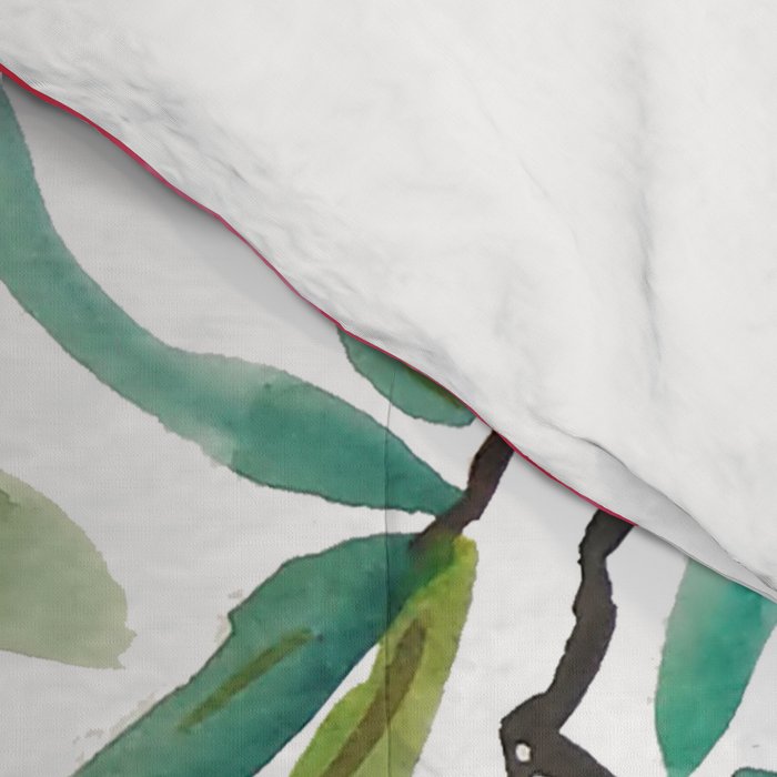 red pomegranate watercolor Comforter Gallery Image 4