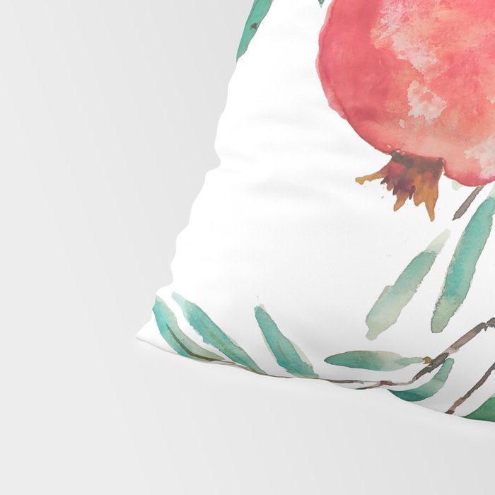 red pomegranate watercolor Pillow Sham Gallery Image 4