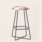 red pomegranate watercolor Stool Gallery Image 1