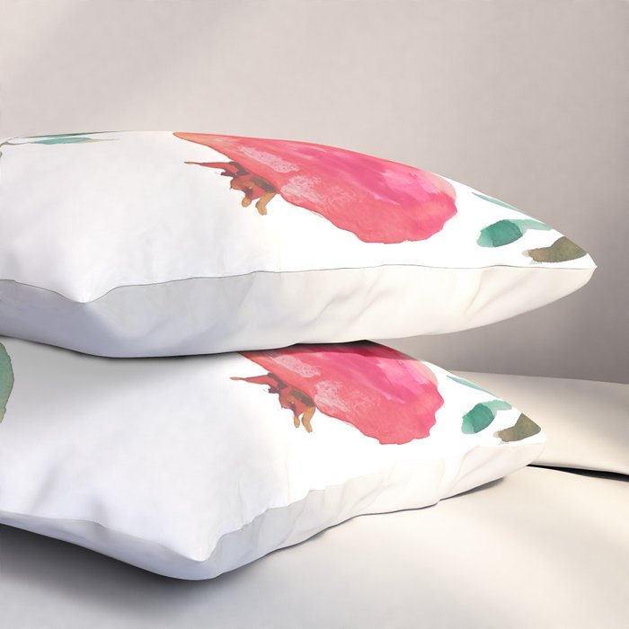 red pomegranate watercolor Pillow Sham Gallery Image 3