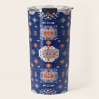 Navy Angel Jewels Kazak Rug Travel Mug Gallery Image 1