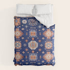 Navy Angel Jewels Kazak Rug Duvet Cover Gallery Image 6