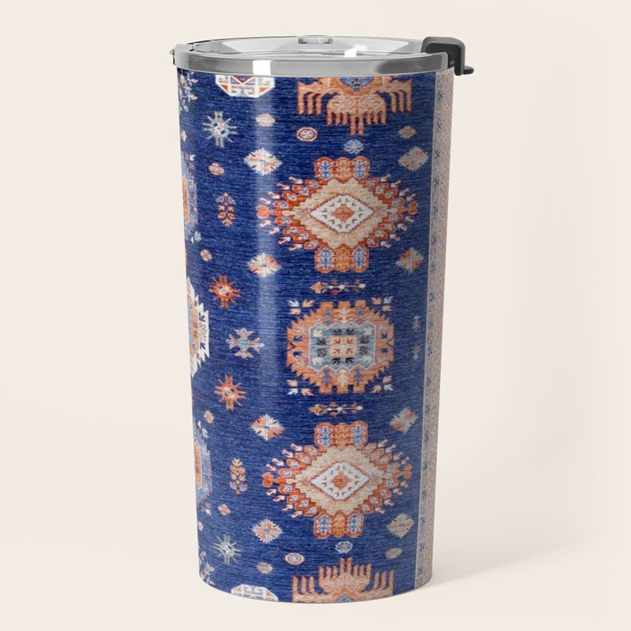 Navy Angel Jewels Kazak Rug Travel Mug Gallery Image 2