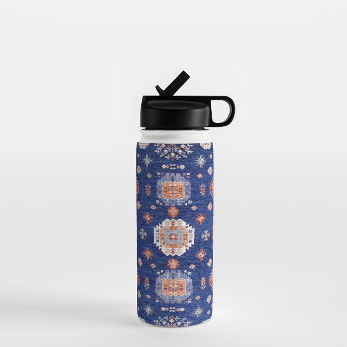 Navy Angel Jewels Kazak Rug Water Bottle Gallery Image 1