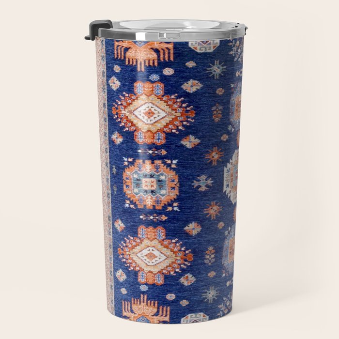 Navy Angel Jewels Kazak Rug Travel Mug Gallery Image 3