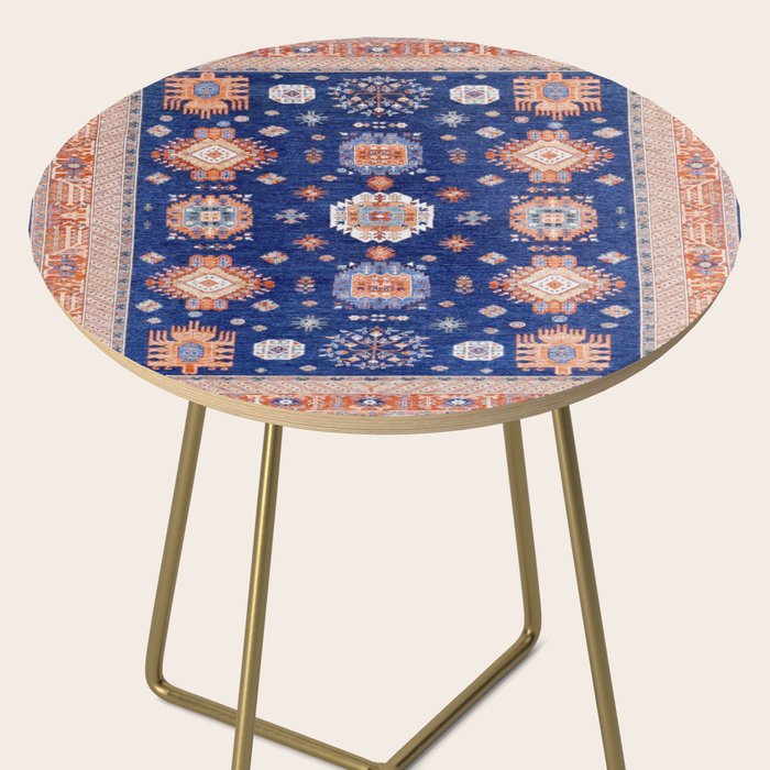 Navy Angel Jewels Kazak Rug Side Table Gallery Image 2