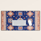 Navy Angel Jewels Kazak Rug Desk Mat Gallery Image 1