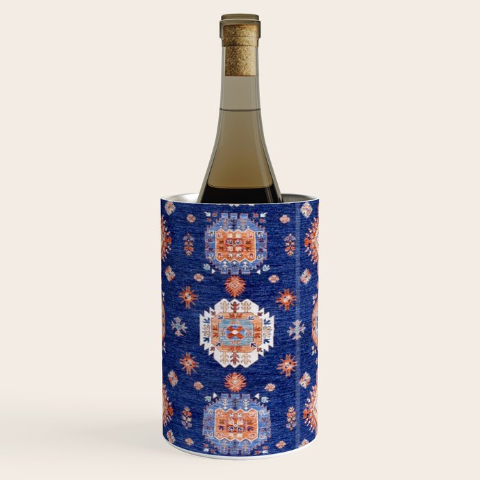 Navy Angel Jewels Kazak Rug Wine Chiller Gallery Image 1