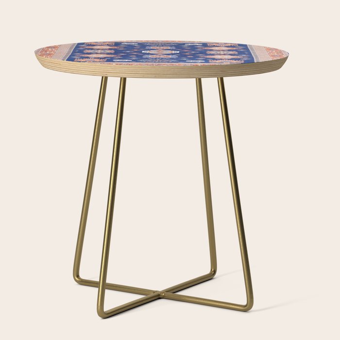Navy Angel Jewels Kazak Rug Side Table Gallery Image 1