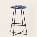 Navy Angel Jewels Kazak Rug Stool Gallery Image 1