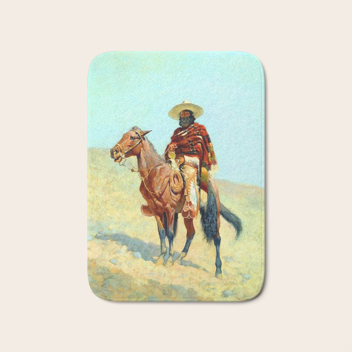 Frederic Remington The Mexican Cowboy Bath Mat Gallery Image 1