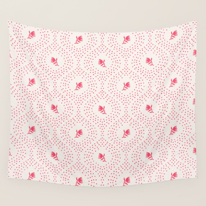 Wild Dotted Florals - Abstract Pattern Coordinate Wall Tapestry Gallery Image 4