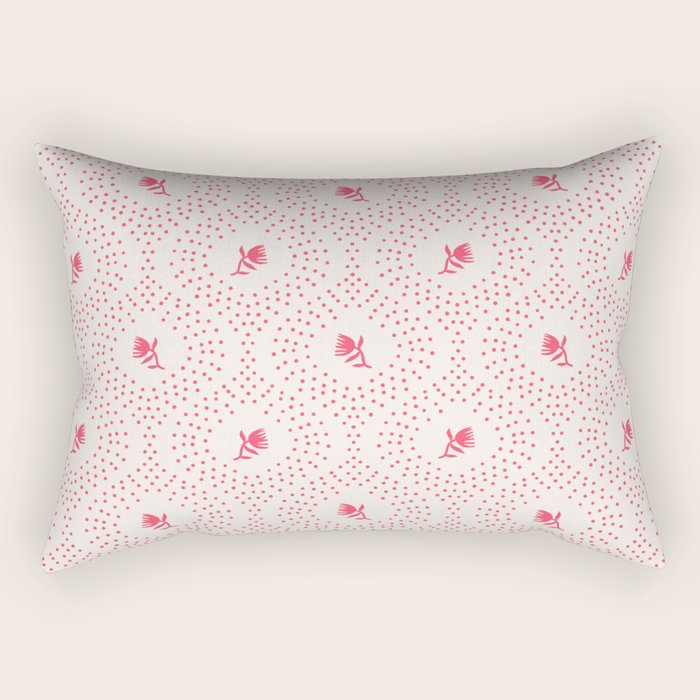 Wild Dotted Florals - Abstract Pattern Coordinate Rectangular Pillow Gallery Image 2