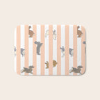 Stripe with bunnies Bath Mat Gallery Image 1