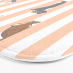 Stripe with bunnies Bath Mat Gallery Image 3