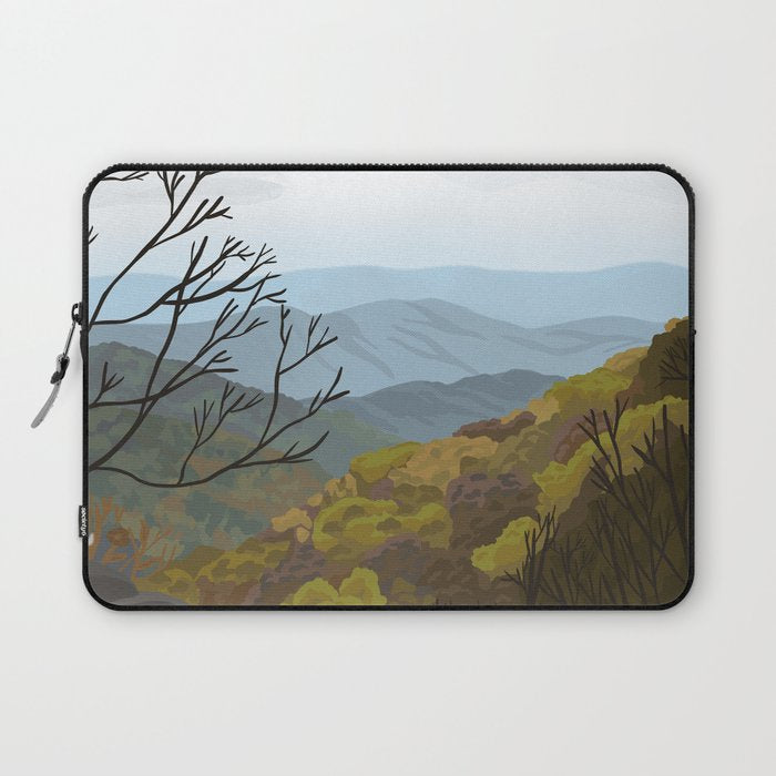 Shenandoah National Park, Virginia, Shenandoah River, Retro Vintage Style Poster Laptop Sleeve Gallery Image 1