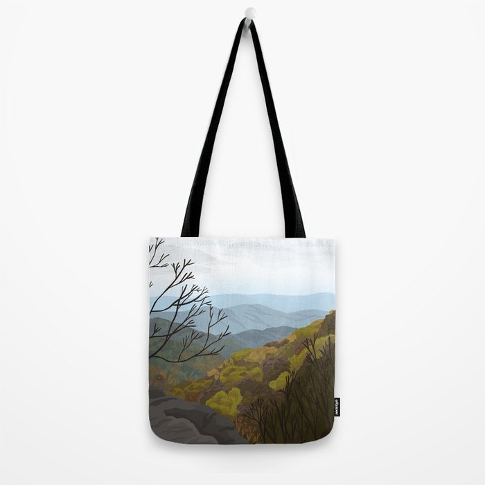 Shenandoah National Park, Virginia, Shenandoah River, Retro Vintage Style Poster Tote Bag Gallery Image 2