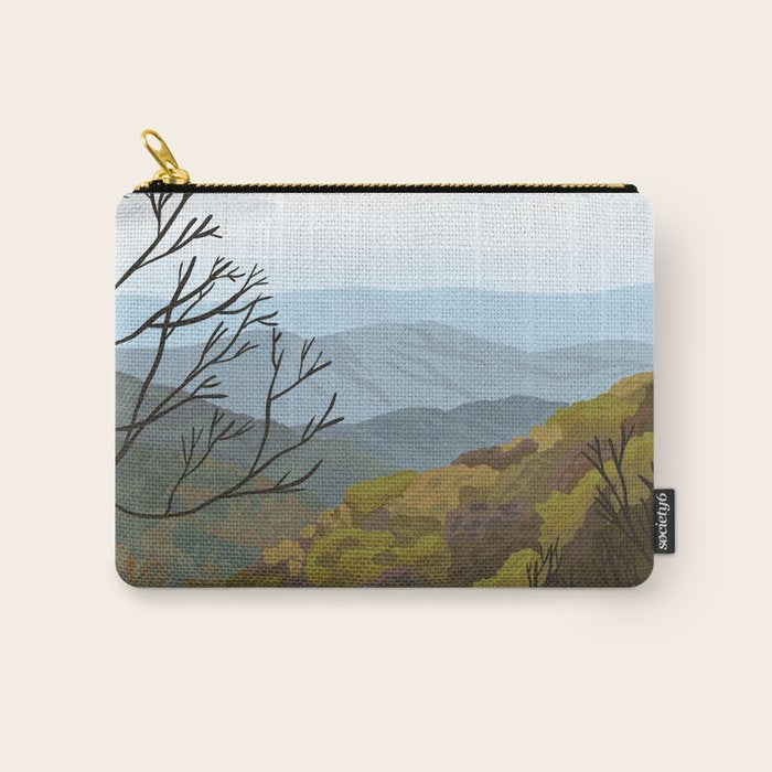 Shenandoah National Park, Virginia, Shenandoah River, Retro Vintage Style Poster Carry All Pouch Gallery Image 1
