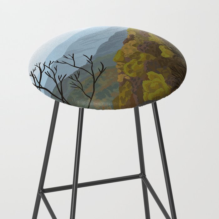 Shenandoah National Park, Virginia, Shenandoah River, Retro Vintage Style Poster Stool Gallery Image 2