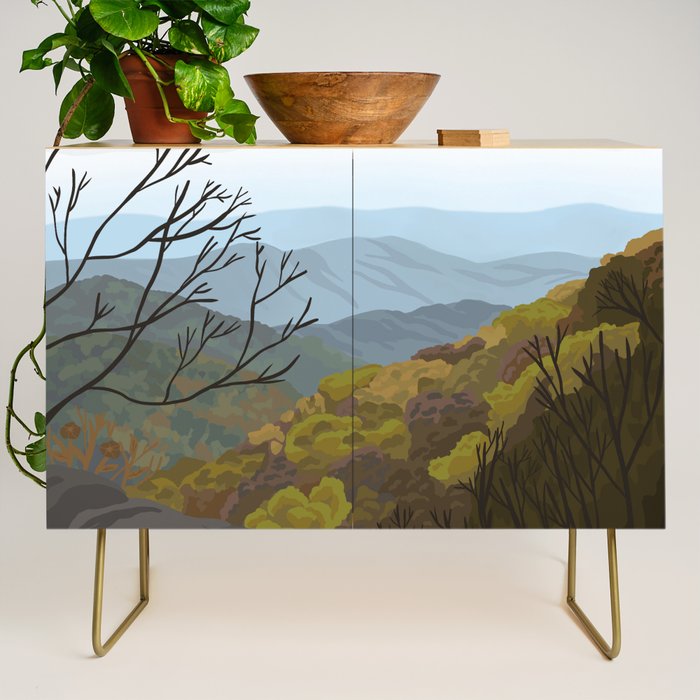 Shenandoah National Park, Virginia, Shenandoah River, Retro Vintage Style Poster Credenza Gallery Image 1