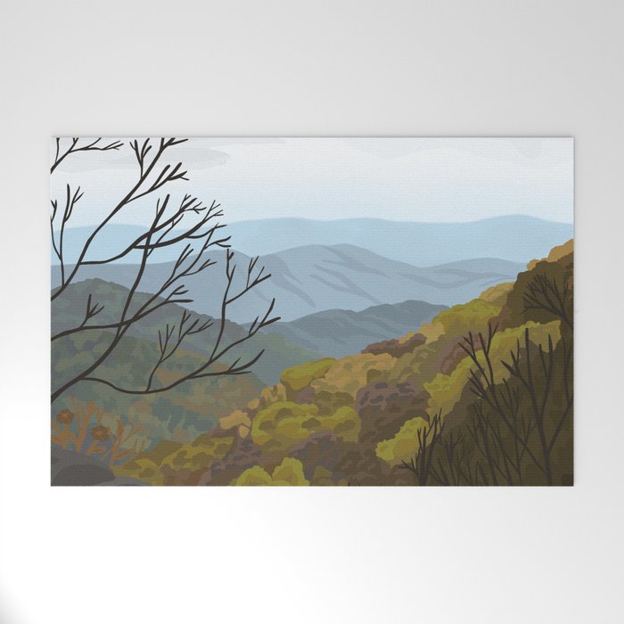 Shenandoah National Park, Virginia, Shenandoah River, Retro Vintage Style Poster Welcome Mat Gallery Image 1