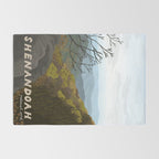 Shenandoah National Park, Virginia, Shenandoah River, Retro Vintage Style Poster Rug Gallery Image 2